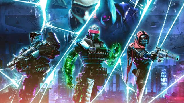 Key art for Destiny 2 shows three guardians geared up for battle.