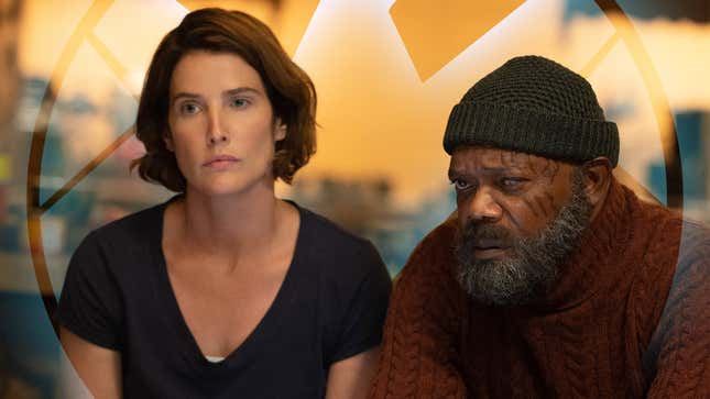 Cobie Smulders as Maria Hill and Samuel L. Jackson as Nick Fury in Secret Invasion (Photo: Des Willie/MARVEL) 