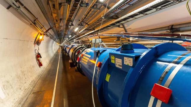 A segment of the LHC at CERN.