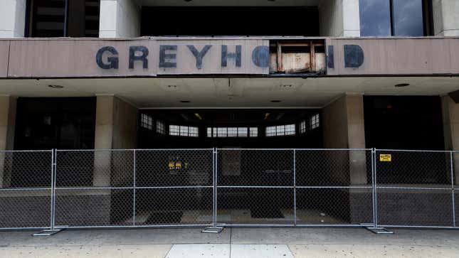 Der alte Greyhound-Busbahnhof in Birmingham, Alabama, am 4. Juli 2018.