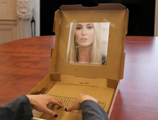 Image for article titled White House Security Officials Relieved Ivanka Trump’s Computer Just Cardboard Box With Mirror On It