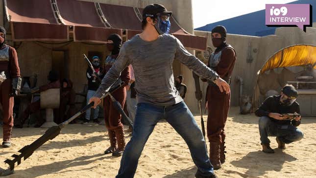 Robert Rodriguez, seen here directing The Book of Boba Fett, has a new movie out this week called Hypnotic. 