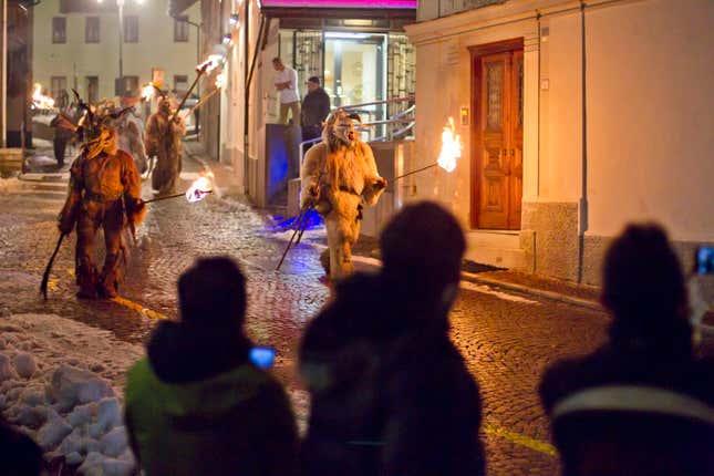 A Dec. 5 Krampus procession.