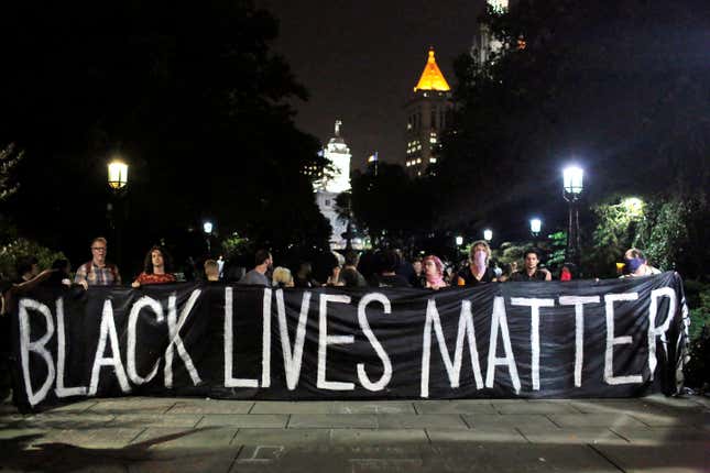 The #BlackLivesMatter movement in the US.