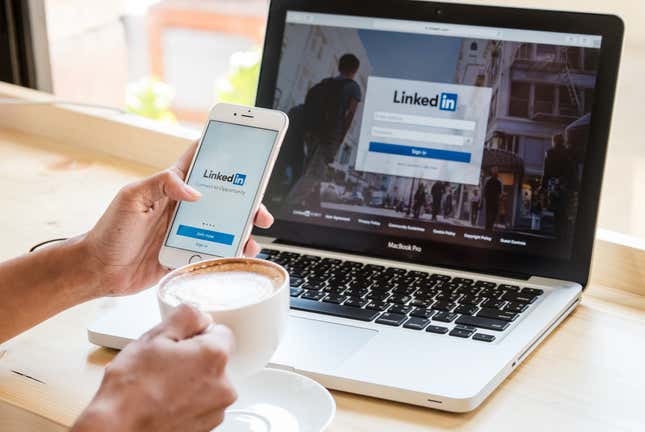 Flad your LinkedIn profile to open
