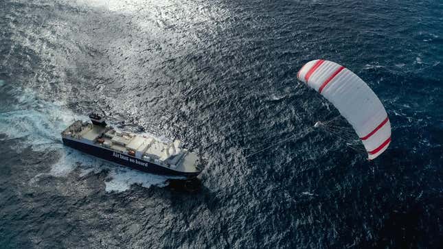 The Seawing seen in action, towing a boat along. 