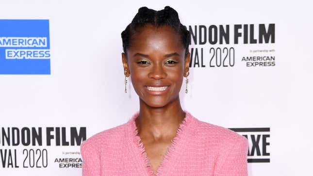 Letitia Wright attends the BFI London Film Festival opening film and premiere of Mangrove at the BFI on October 7, 2020 in London England.