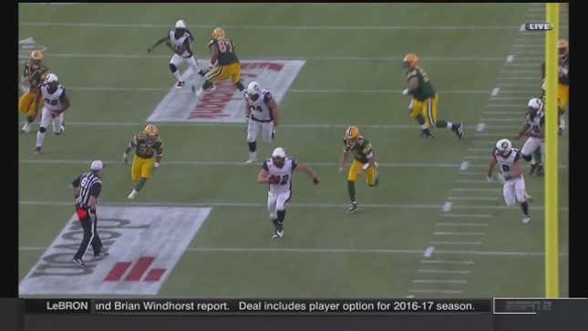 Fat Guy Touchdown Alert!