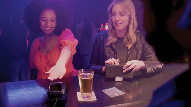 Flashing your palm over an Amazon One device will signal to the bartender that you are of legal age to drink, along with a photo of you for verification. 