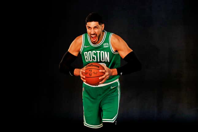 Enes Kanter’s outspoken attitude toward the Chinese government has gotten Celtics games pulled from the air in the country — is he losing minutes as a result?