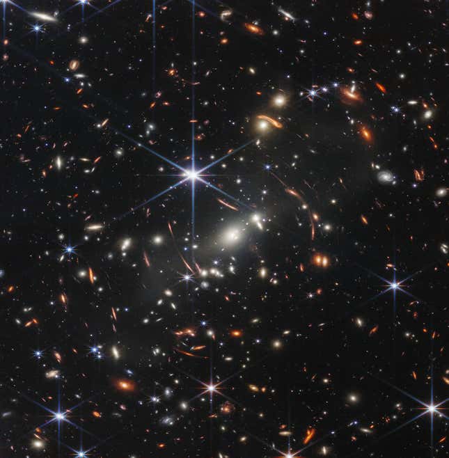 The first image from the James Webb Space Telescope showing dozens of galaxcies