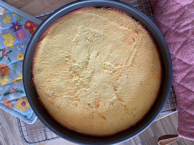 Cake after baking.