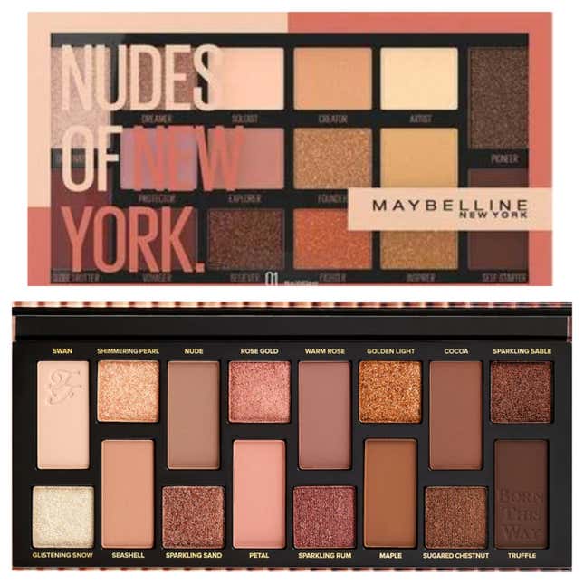 Top - Maybelline, Bottom - Too Faced