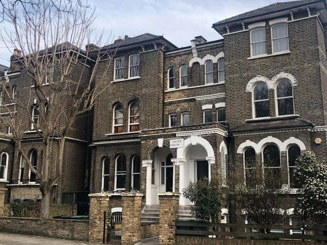 The former home of the West African Students Union in South Villas, Camden.