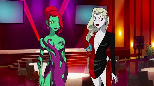 Poison Ivy and Harley Quinn in two chic new dresses.