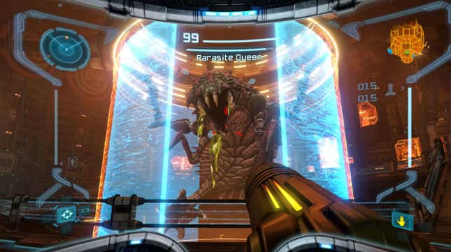 Kráľovná parazita v Metroid Prime remastered