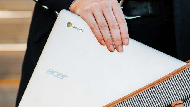 A photo of a Chromebook