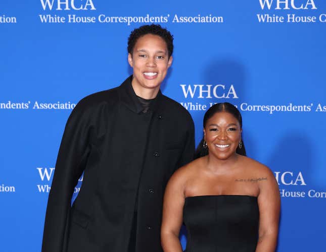 Brittney Griner and Cherelle Griner attend the 2023 White House Correspondents’ Association Dinner at Washington Hilton on April 29, 2023 in Washington, DC.