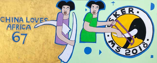 Image for article titled A Kenyan painter’s art questions China’s deepening reach in Africa