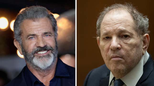 Left: Mel Gibson (Photo: John Phillips/Getty Images), Right: Harvey Weinstein (Etienne Laurent-Pool/Getty Images)