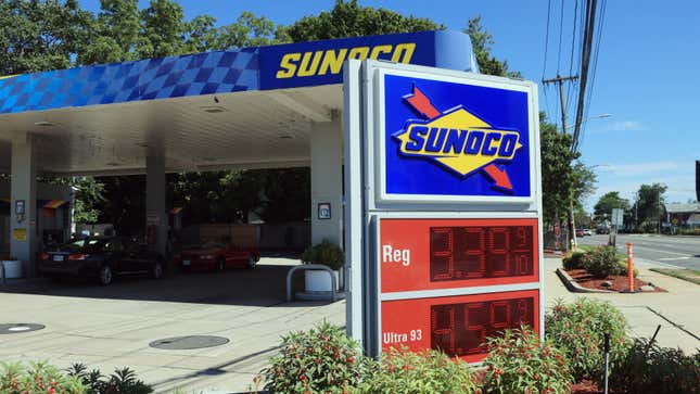 A general view of a Sunoco gas station on September 15, 2022 in Farmingdale, New York.