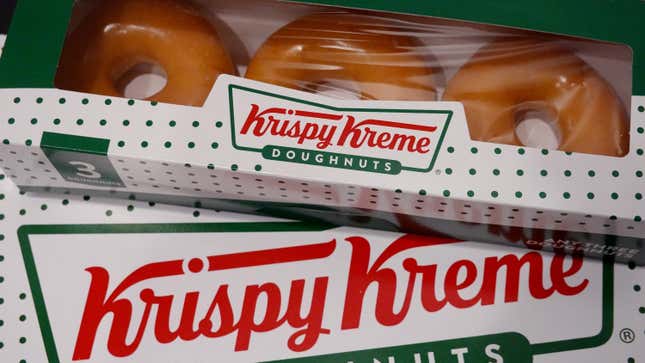 Image for article titled Krispy Kreme Staves Gas Price Pain By Offering 12 Donuts For The Price Of A Gallon Of Gas