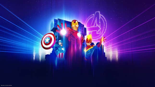 Promo pic for Disneyland Paris' Avengers: Power the Night show.