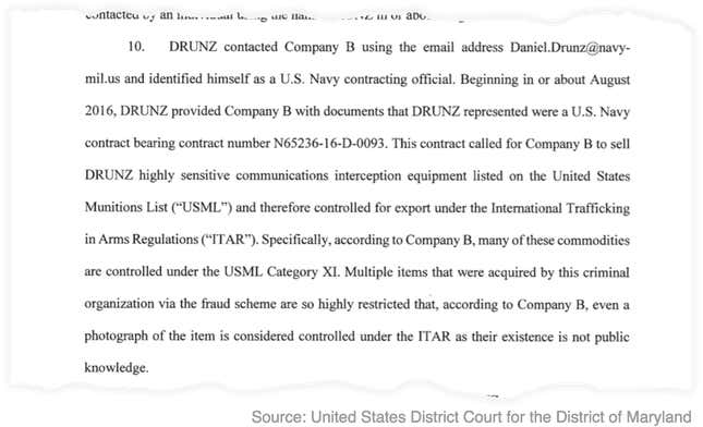 Text from the Drunz court filing
