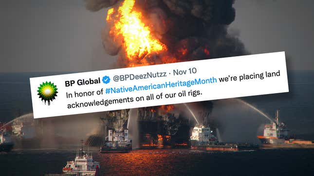 The Deepwater Horizon disaster and a @BPDeezNutzz tweet
