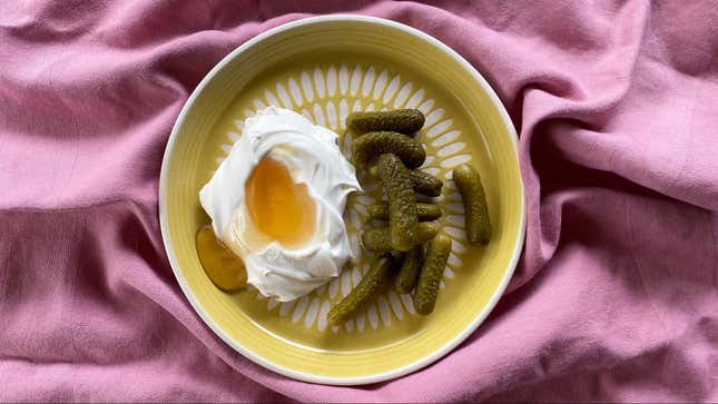 Image for article titled Pickles With Crème Fraîche and Honey Is Chaotically Good