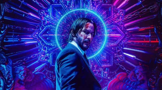 Keanu Reeves in a poster for John Wick: Chapter 3--Parabellum. 