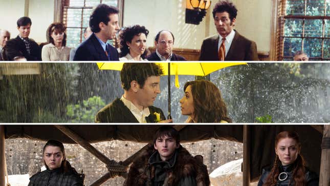 Top to bottom: Seinfeld finale (NBC Universal), How I Met Your Mother finale (CBS), Game Of Thrones finale (HBO)