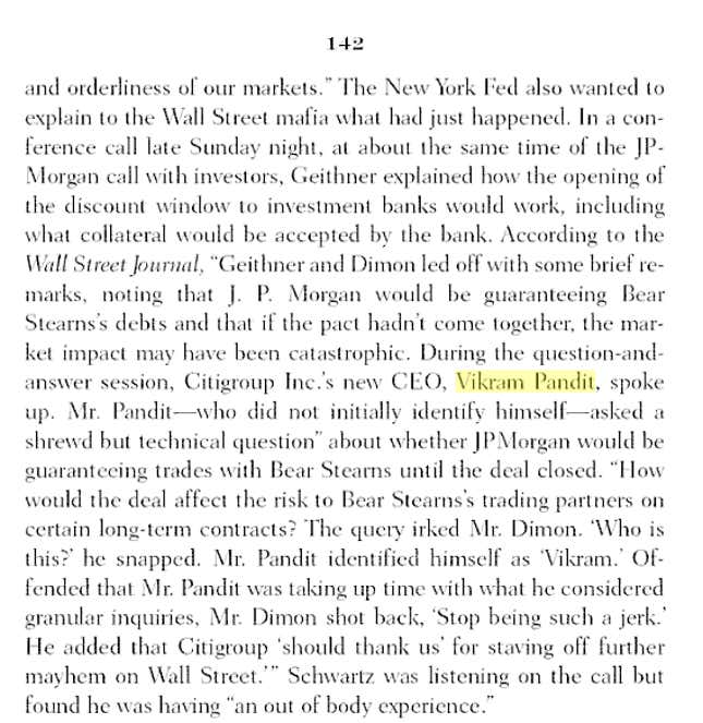 Image for article titled Vikram Pandit: Jamie Dimon called him a jerk, and other highlights from financial crisis tell-all books