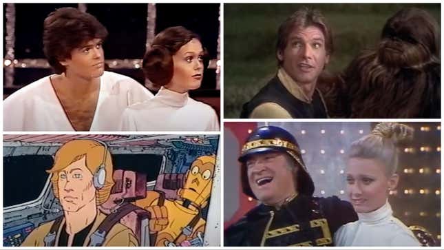 Clockwise from top left: Donny &amp; Marie (Screengrab/YouTube), The Star Wars Holiday Special (Screengrab/YouTube), The Bob Hope All Star Christmas Comedy Special (Screengrab/YouTube), The Star Wars Holiday Special  (Screengrab/YouTube) 