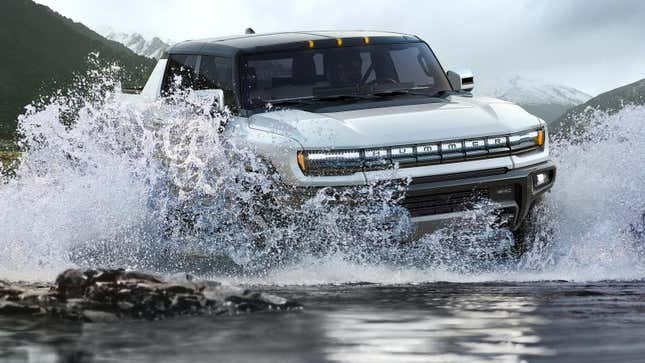 Image for article titled The GMC Hummer EV Might Run Into Some Problems If It Gets Wet