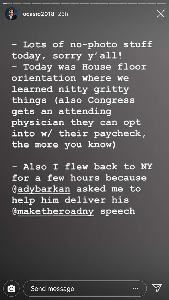 Image for article titled Ocasio-Cortez’s Instagram is the young person’s guide to Congress