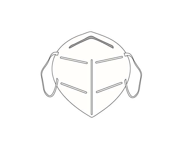 An illustration of a KN95 mask.
