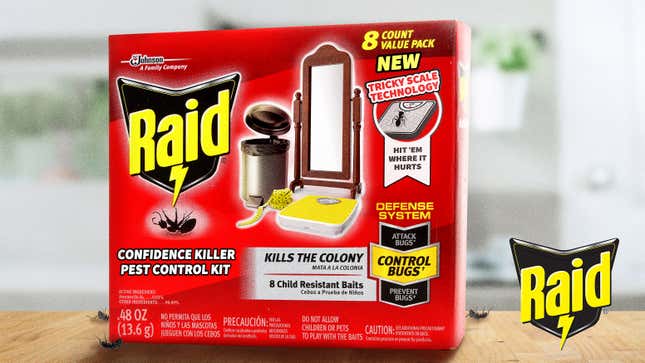 Image for article titled New Raid Pest Control Kit Fat Shames Ants Into Starving Themselves