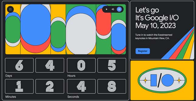 Imagen para el artículo titulado La Google I/O 2023 tendrá lugar el próximo 10 de mayo