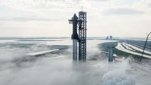 The fully integrated Starship at SpaceX’s Starbase facility in Boca Chica, Texas, on January 9, 2023.