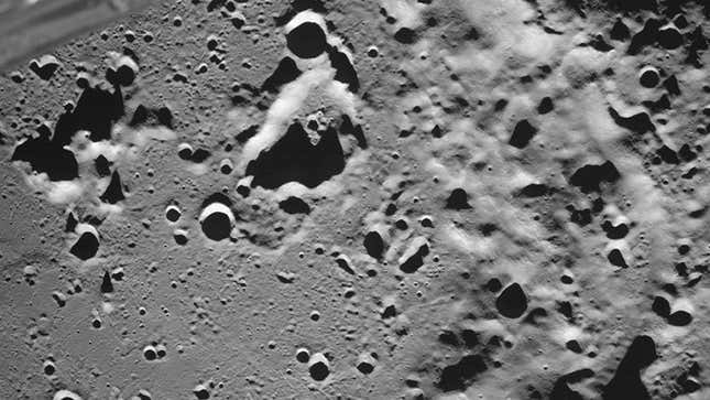 A photo of the lunar surface taken by Luna-25