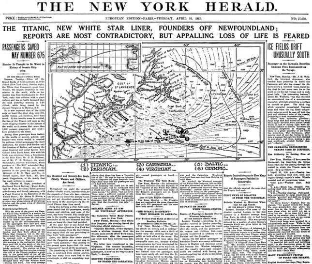 Image for article titled Today’s IHT is officially an artifact. Here are 8 memorable front pages