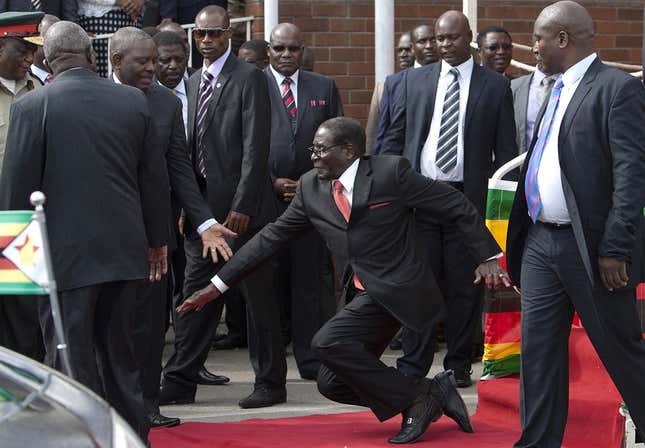 Watching Mugabe’s every step and stumble.