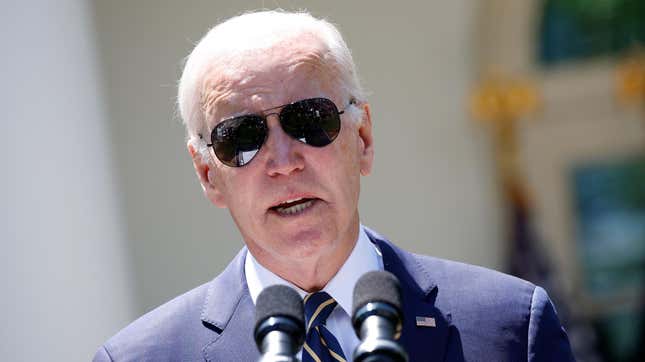 U.S. President Joe Biden announces his intent to nominate Gen. Charles Q. Brown, Jr. to serve as the next Chairman of the Joint Chiefs of Staff during an event in the Rose Garden of the White House May 25, 2023 in Washington, DC. 