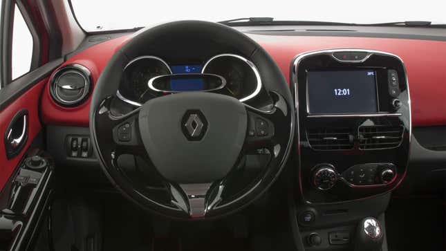 A photo of the interior of a Renault Clio