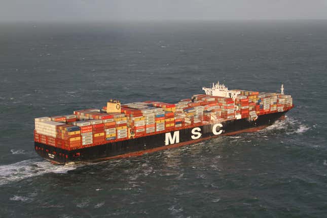 Image for article titled Photos: What happens when a cargo ship loses 270 containers at sea