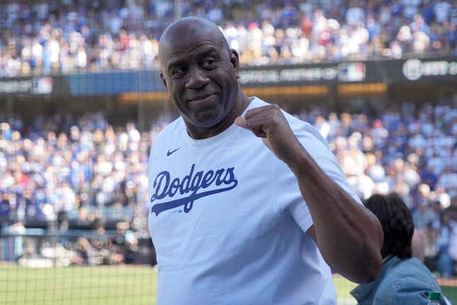 Los Angeles Dodgers co-owner Magic Johnson, part of the new ownership group of Washington&#39;s NFL team, hinted the Commanders name could be changed soon.