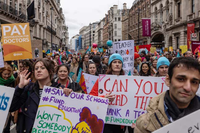 Union members from across the UK walked off the job this week to strike for higher wages.