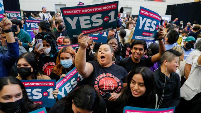 Image for article titled Voters Are Choosing Abortion Rights in All 5 States That Put Them on the Ballot