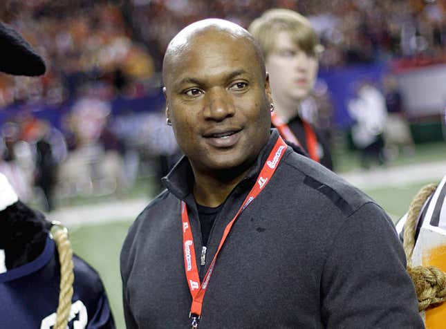 In this Dec. 31, 2011 file photo, former Auburn player Bo Jackson attends the Chick-fil-A Bowl NCAA college football game between Auburn and Virginia in Atlanta. 